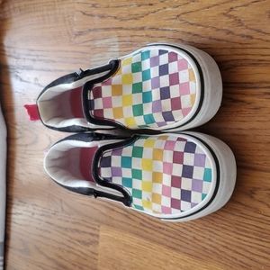 Vans Little Kid Checkered Slip On